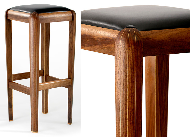 Bar Stool With Inlay